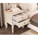 Ver imagem 5 de Mesa de Cabeceira Luis Xv Off White - EDN Móveis
