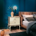 Ver imagem 1 de Mesa de Cabeceira Luis xv Off White - Edn Móveis