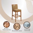 Ver imagem 3 de Kit 3 Banquetas Alta Cozinha Gourmet Conforto Suede