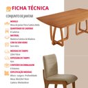 Ver imagem 6 de Sala de Jantar Mesa Flora 220cm Tampo Laminado Barril com 8 Cadeiras Bella