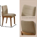 Ver imagem 3 de Sala de Jantar Mesa Flora 220cm Tampo Laminado Barril com 8 Cadeiras Bella