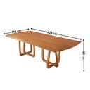 Ver imagem 4 de Sala de Jantar Mesa Flora 220cm Tampo Laminado Barril com 8 Cadeiras Bella