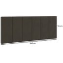 Ver mais imagens de Cabeceira Cama Casal Queen Modulo 1,60 Itália Estofada Suspensa - Marrom Suede