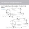 Depurador de ar Slim de Embutir 60 Cm Suggar - 5