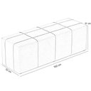 Ver imagem 4 de Puff Decorativo Living Sala de Estar 160 cm Roma W01 Couríssimo Marrom - Lyam