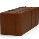 Ver imagem 5 de Puff Decorativo Living Sala de Estar 160 cm Roma W01 Couríssimo Marrom - Lyam