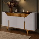 Ver imagem 3 de Aparador Buffet para Sala de Jantar 4 Portas 160cm Devon B02 Off White Cinamomo - Lyam Decor