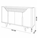 Ver imagem 6 de Aparador Buffet para Sala de Jantar 4 Portas 160cm Devon B02 Off White Cinamomo - Lyam Decor