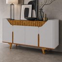 Ver imagem 4 de Aparador Buffet para Sala de Jantar 4 Portas 160cm Devon B02 Off White Cinamomo - Lyam Decor