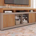 Ver imagem 5 de Painel Tv 60 Pol 180cm e Bancada com Rodízio Sala Navel Buriti/fendi C01 - D’Rossi