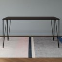 Ver imagem 4 de Mesa Elen Tampo Retangular 150 X 90 Cm de Madeira Preto Asturias - Cor: Preto