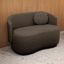 Ver imagem 2 de Namoradeira Beatriz Orgânica Boucle Lisa - 7 Decor Marrom