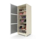 Ver imagem 3 de Sapateira com Espelho 1 Porta Gold Off White - Gelius