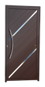 Ver imagem 1 de Porta Alumínio Lambril Duna c/Puxador e.Marrom Corten 90 Brimak