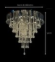 Ver imagem 6 de Luminária de Cristal para Sala de Estar com 50cm de Altura:bivolt