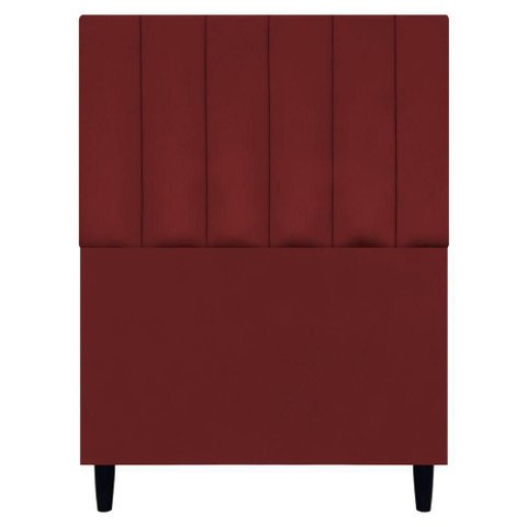 Cabeceira para Cama de Solteiro 90 Cm Suede Vermelho Suede