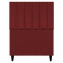 Ver imagem 1 de Cabeceira para Cama de Solteiro 90 Cm Suede Vermelho Suede