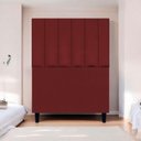 Ver imagem 2 de Cabeceira para Cama de Solteiro 90 Cm Suede Vermelho Suede