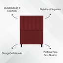 Ver imagem 3 de Cabeceira para Cama de Solteiro 90 Cm Suede Vermelho Suede
