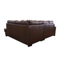 Ver imagem 3 de Sofá de Couro Canto Marrocos 2 Lugares com Chaise Direita - Marrom Bicolor