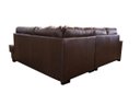 Ver imagem 3 de Sofá de Couro Canto Marrocos 2 Lugares com Chaise Direita - Marrom Bicolor
