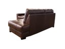 Ver imagem 4 de Sofá de Couro Canto Marrocos 2 Lugares com Chaise Direita - Marrom Bicolor