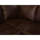 Ver mais imagens de Sofá de Couro Canto Marrocos 2 Lugares com Chaise Direita - Marrom Bicolor