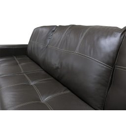 Sofá de Couro Canto Marrocos 3 Lugares com Chaise Direita - Marrom - 6