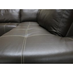 Sofá de Couro Canto Marrocos 3 Lugares com Chaise Direita - Marrom - 5
