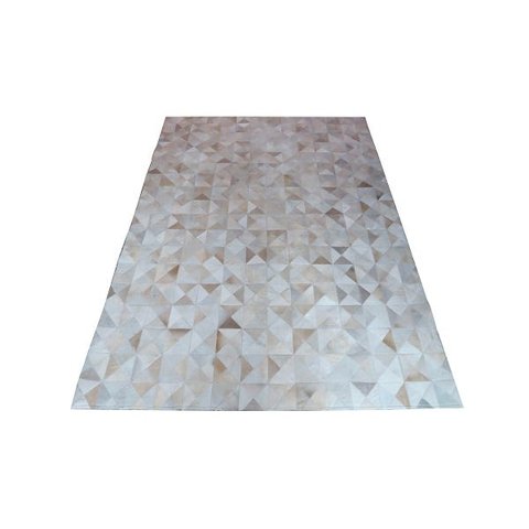 Tapete de Couro Tp1 Costurado e Forrado - Tons de Bege Claro - 2,00 M x 2,50 M