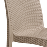 4 Cadeiras Rattan Bege Reforçada - Construmarcas - 4