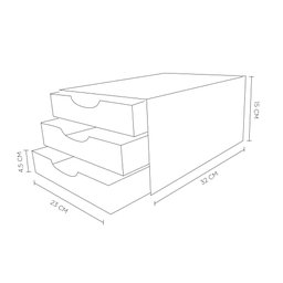 Organizador de Papel A4 para Escritório- Quarto/sala de Estudos/organizador - 2