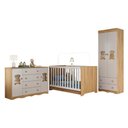 Ver imagem 1 de Quarto de Bebê Completo com Berço Americano 3 em 1 Doçura Multimóveis Mp4810 Madeirado/Off White