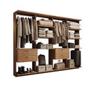 Ver imagem 2 de Guarda-Roupas Closet Modulado Alasca 240cm 4 Peças com 4 Gavetas e Cabideiros Freijó Carraro