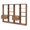 Ver imagem 3 de Guarda-Roupas Closet Modulado Alasca 240cm 4 Peças com 4 Gavetas e Cabideiros Freijó Carraro