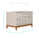 Ver mais imagens de Quarto de Bebê Berço + Cômoda + Guarda Roupas Fosco Flip:areia Fosco