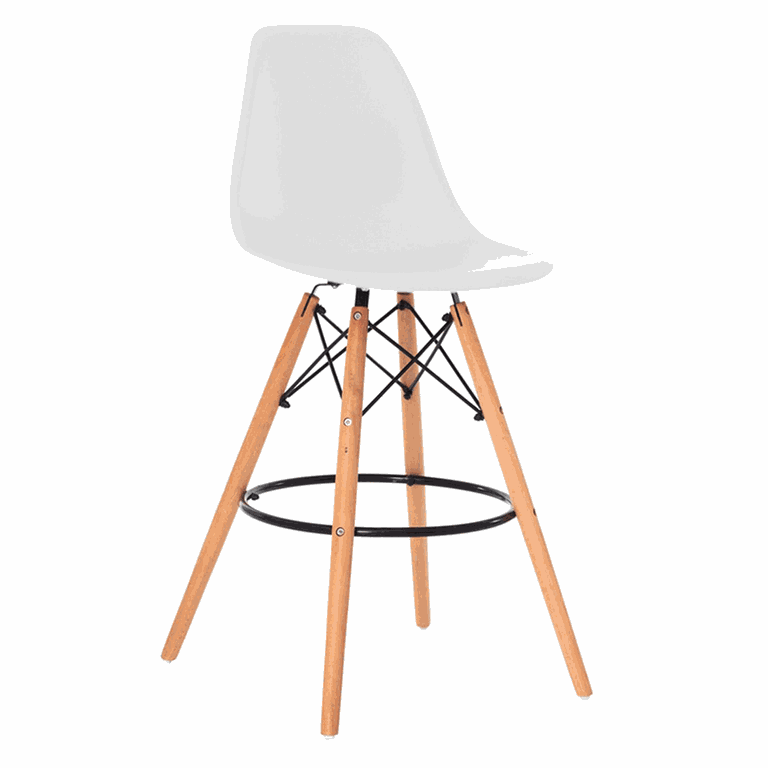Banqueta Alta Charles Eames Eiffel 133bpp:branco/1
