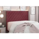Ver imagem 2 de Cabeceira Cama Box King 195 Cm Dubai Veludo Vinho S04 - D'Rossi