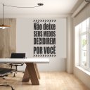 Ver imagem 2 de Adesivo de Parede Decorativo Frase Motivacional Não Deixe Seus Medos Decidirem por Você