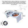 Comedouro Elevado Pet Cachorro Mdf Duo - Inox - 2