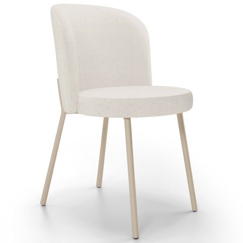 Cadeira para Sala de Jantar Cozinha Estofada Gavi Arena L02 Linho Bege - Lyam Decor