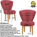 Ver imagem 4 de Poltrona Estofada para Sala de Jantar Camarim Estúdio de Beleza Resistente Pés de Madeira