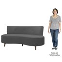 Ver imagem 5 de Sofá 2 Lugares para Sala Living 135cm Pés Palito Korah K04 Linho Cinza Escuro - Mpozenato
