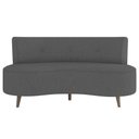 Ver mais imagens de Sofá 2 Lugares para Sala Living 135cm Pés Palito Korah K04 Linho Cinza Escuro - Mpozenato