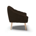 Ver imagem 4 de Kit 02 Poltronas Giovana Suede Pés Palito Natural - D’Rossi - Marrom