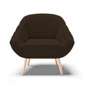 Ver imagem 3 de Kit 02 Poltronas Giovana Suede Pés Palito Natural - D’Rossi - Marrom