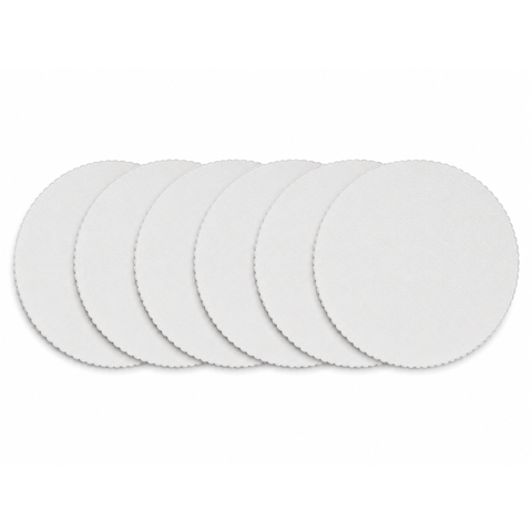 Jogo Americano com 6 Unidades Redondo 37cm Linha Luxo Tecido Sofisticado Cor:Branco