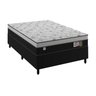 Cama Box Casal Molas Ensacadas Alfa 138x188x69 Preto/branco Plumatex - 1
