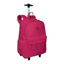 Ver imagem 1 de Mochila Escolar Infantil com Rodinhas Rolling Crinkle Pink - Sestini