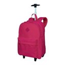 Ver imagem 2 de Mochila Escolar Infantil com Rodinhas Rolling Crinkle Pink - Sestini